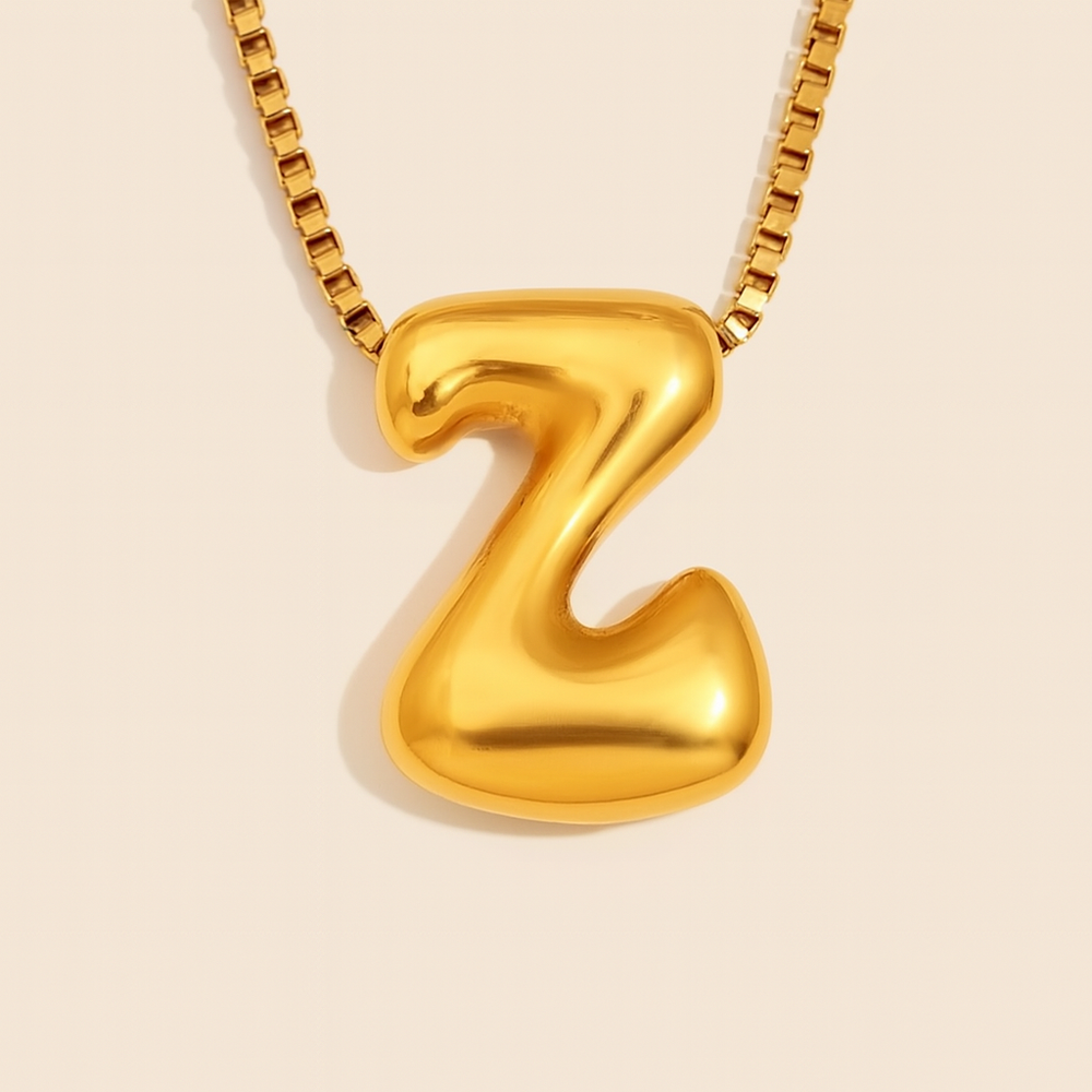 Collar personalizado con inicial de letra de burbuja